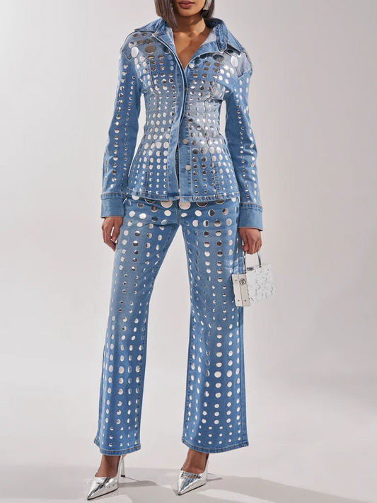 Denim Stud Set