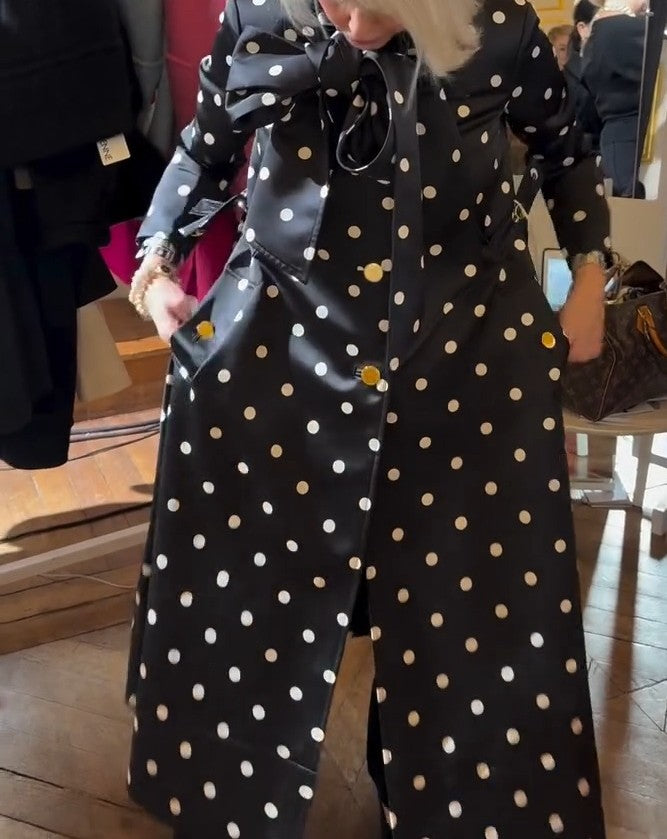 Polka Dot Long Coat