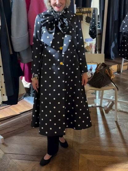 Polka Dot Long Coat