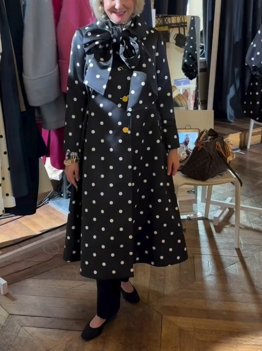 Polka Dot Long Coat