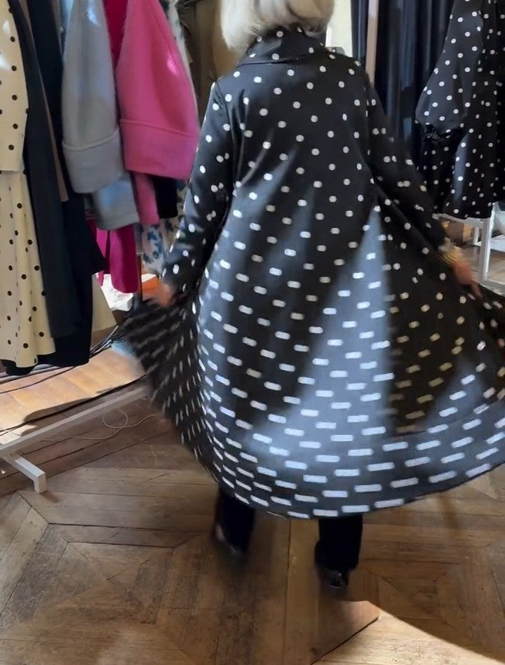 Polka Dot Long Coat