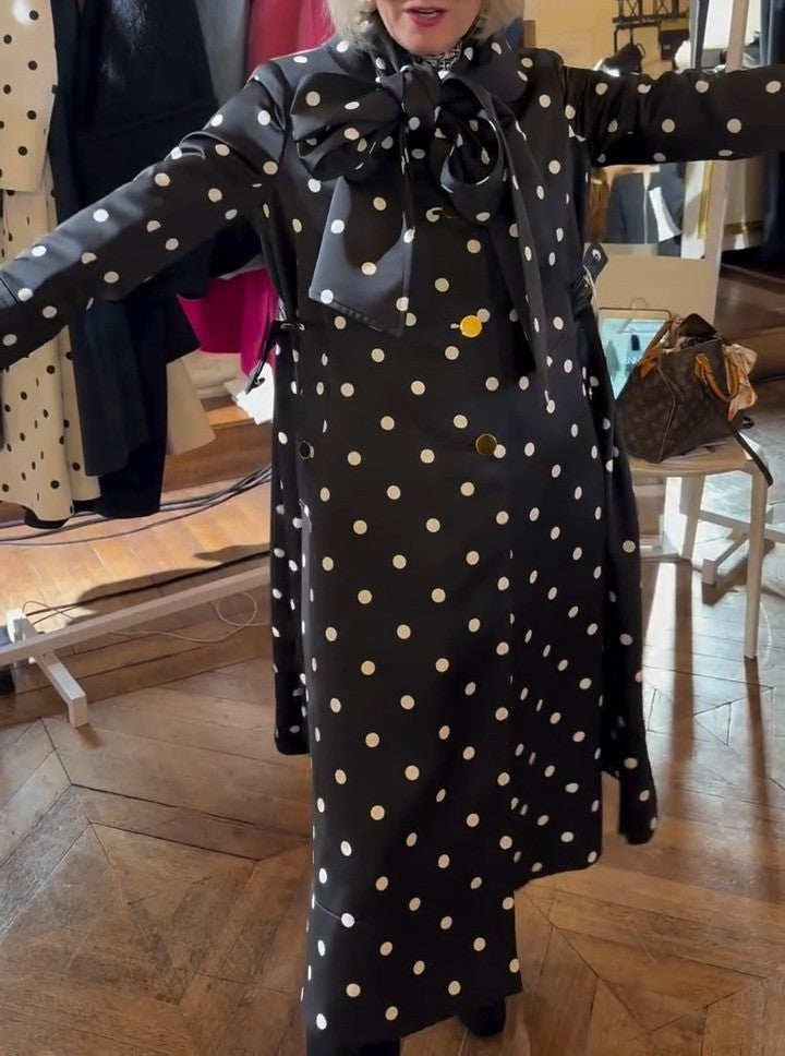 Polka Dot Long Coat