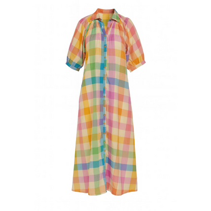 Rainbow Plaid Oasis Dress