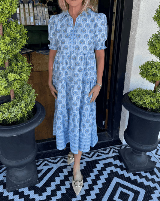 Sunshower Flora Blue Dress