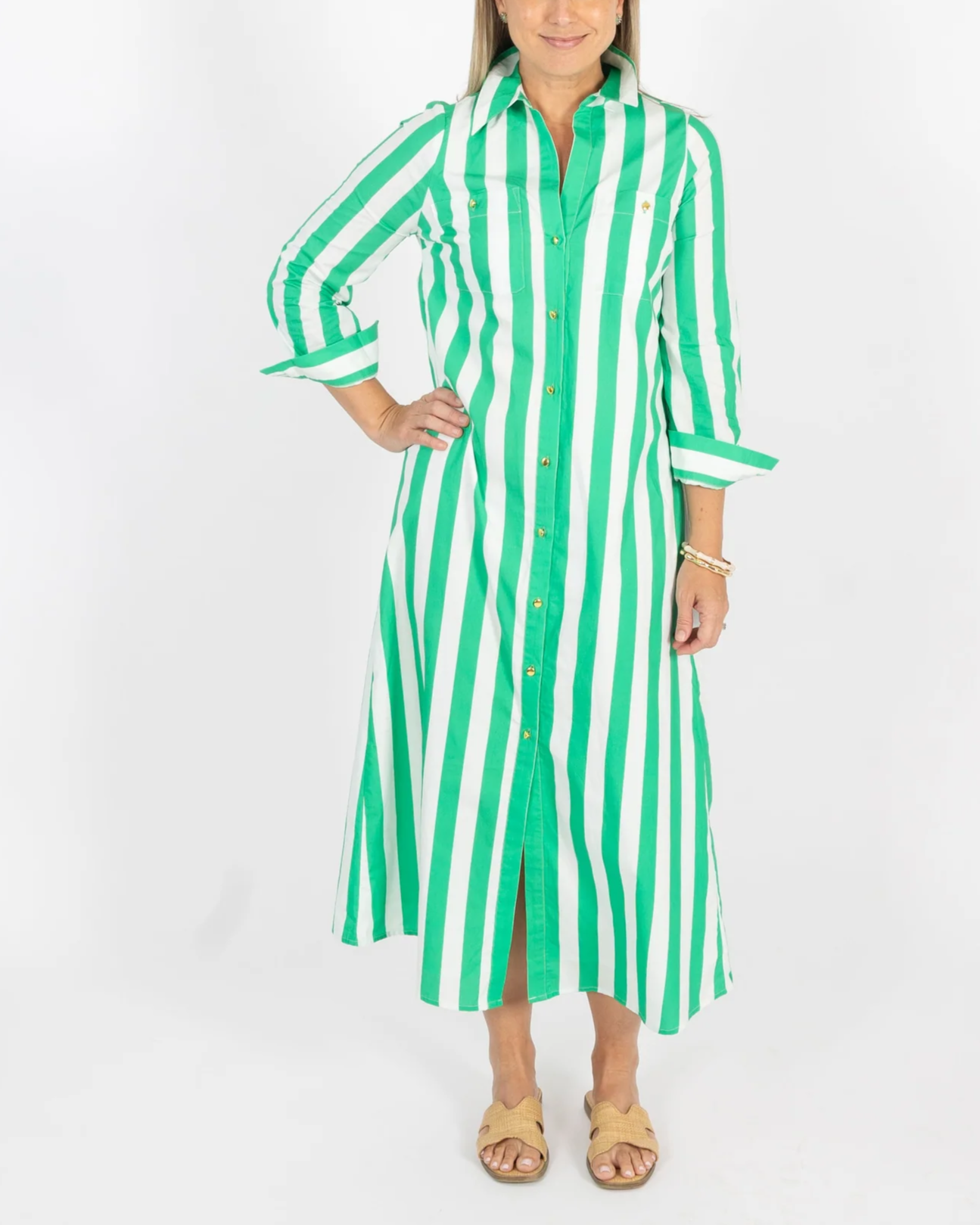 Striped Shirt Dress