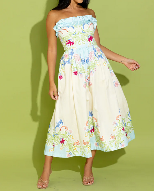 Colorful Sleeveless Printed Dress