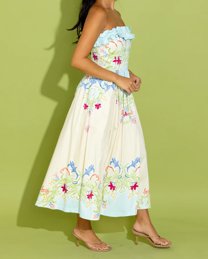 Colorful Sleeveless Printed Dress