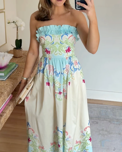 Colorful Sleeveless Printed Dress