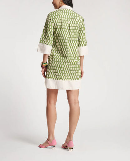 Front-buttoned printed dress