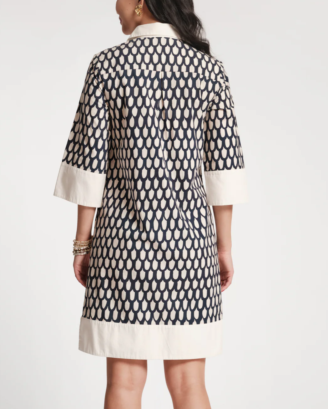 Front-buttoned printed dress