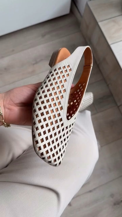Perforated leather shoes