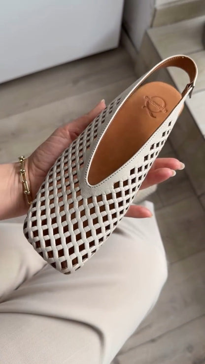 Perforated leather shoes
