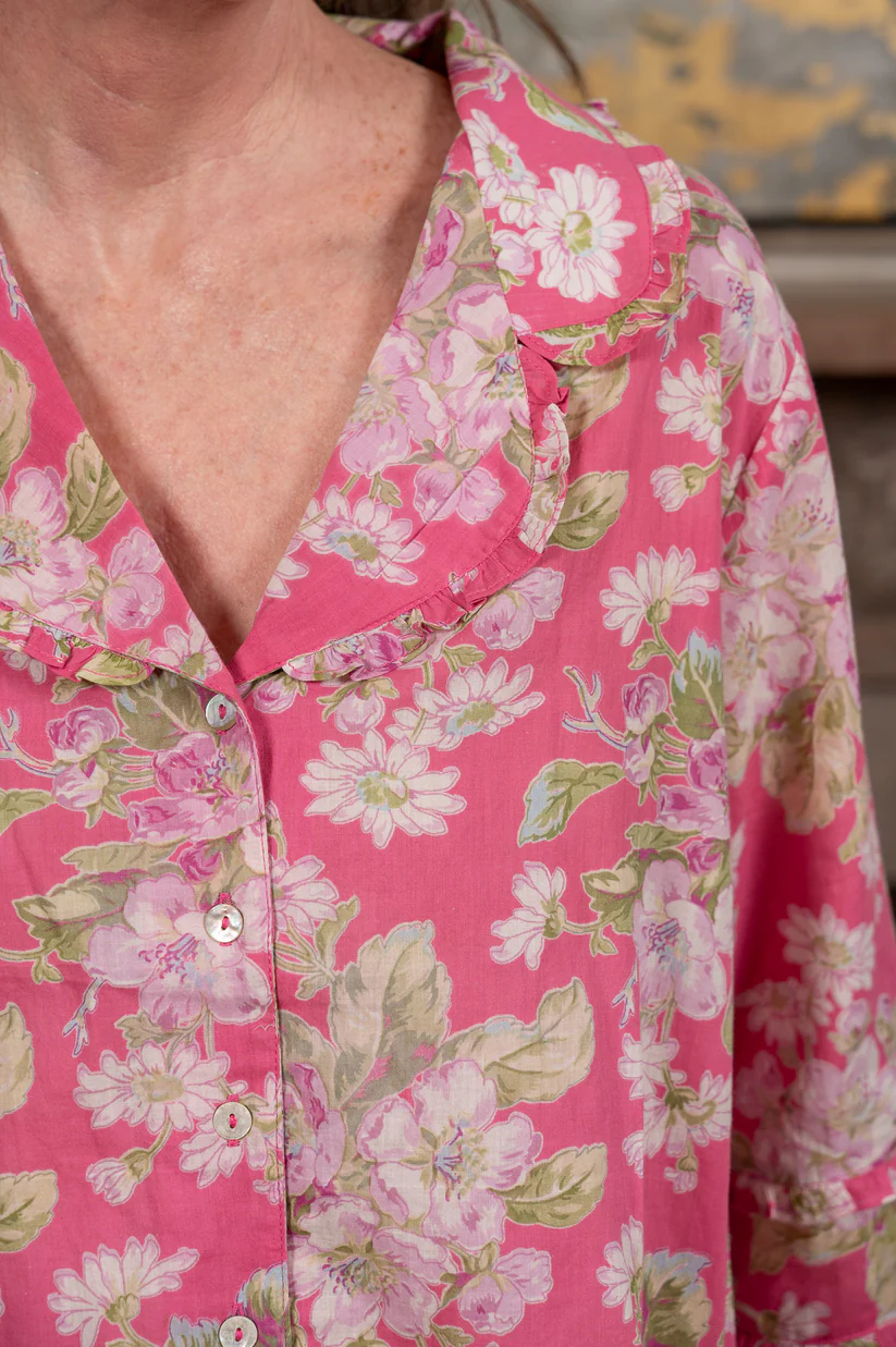 Pink Apple Blossom Pajama Set