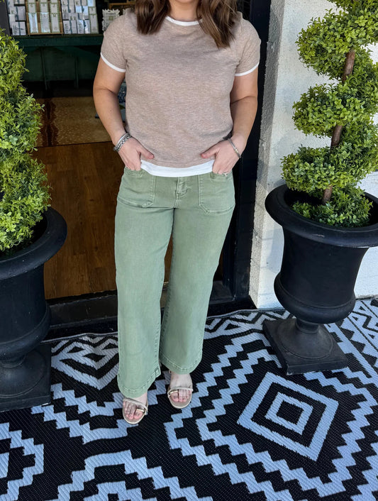 Super High Wide Cropped Pant