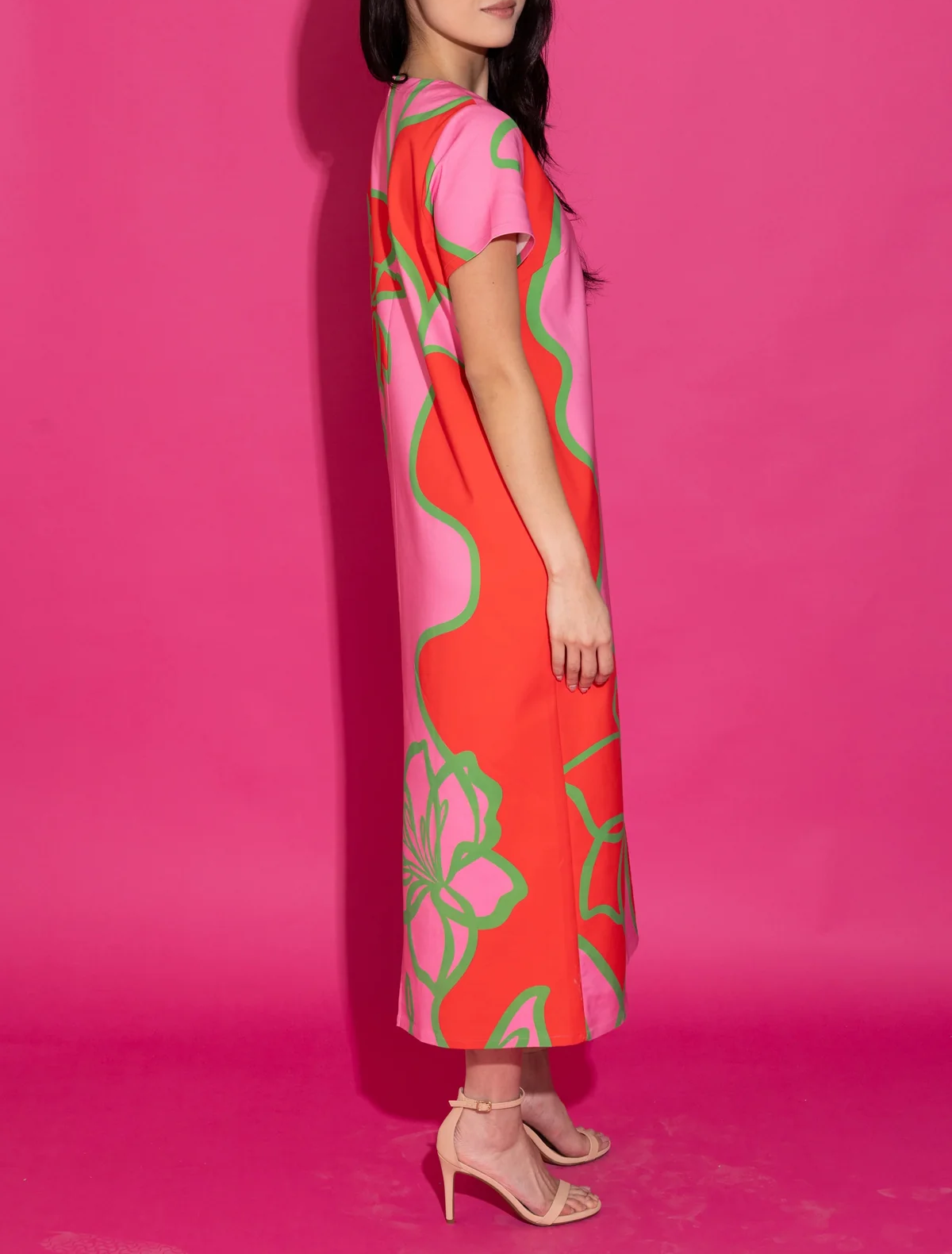 Multicolored Printed Straight Dress