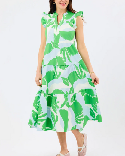 Sleeveless printed maxi dress