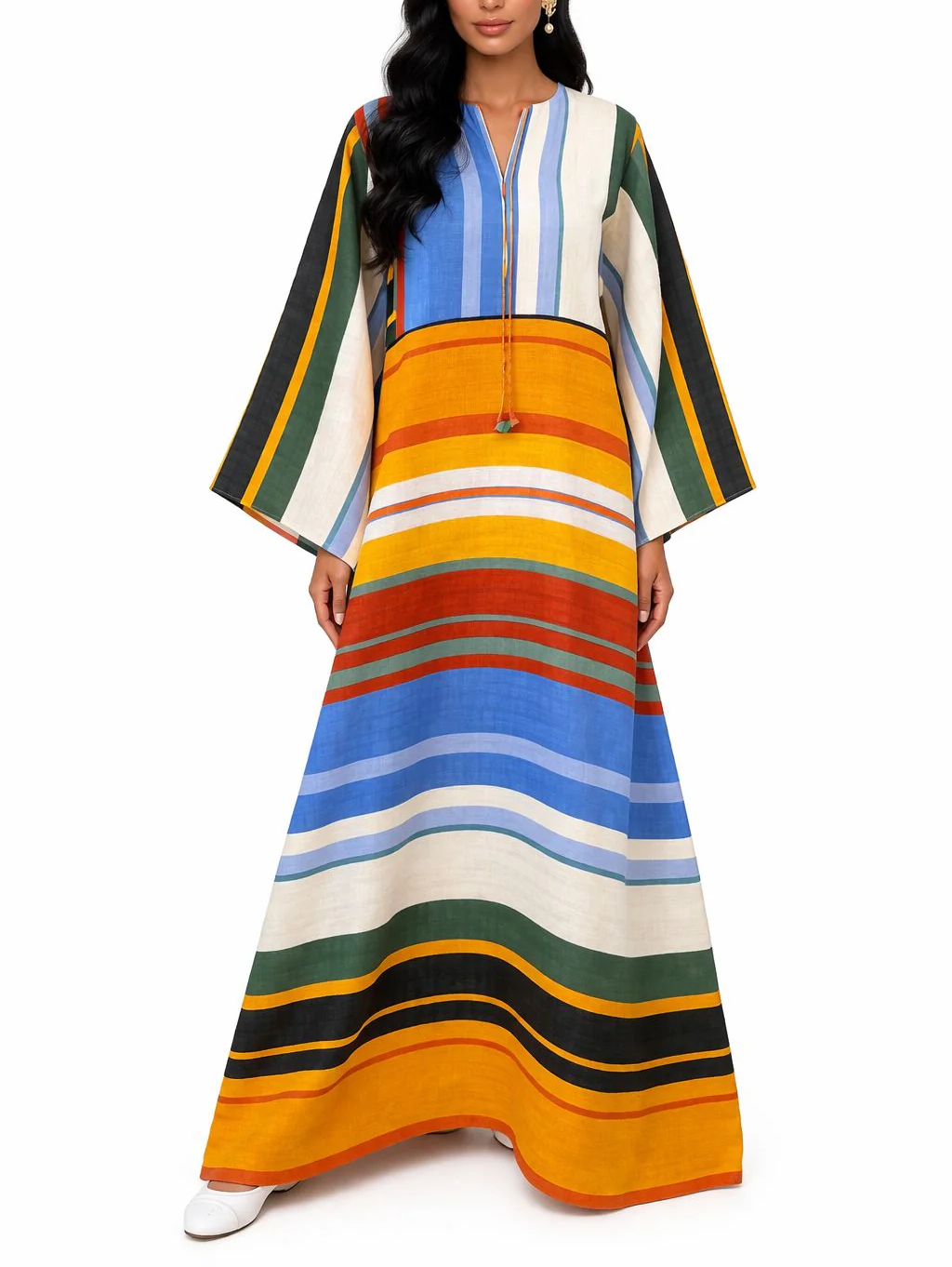 Rainbow Moza Kaftan
