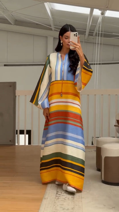Rainbow Moza Kaftan
