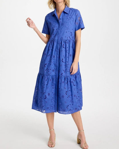 Eyelet Tiered Dress