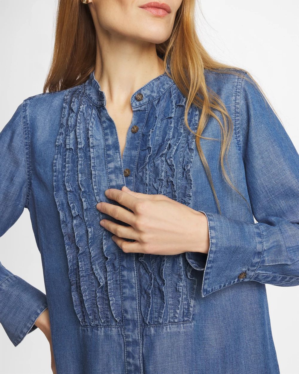 Ruffle Front Shirt