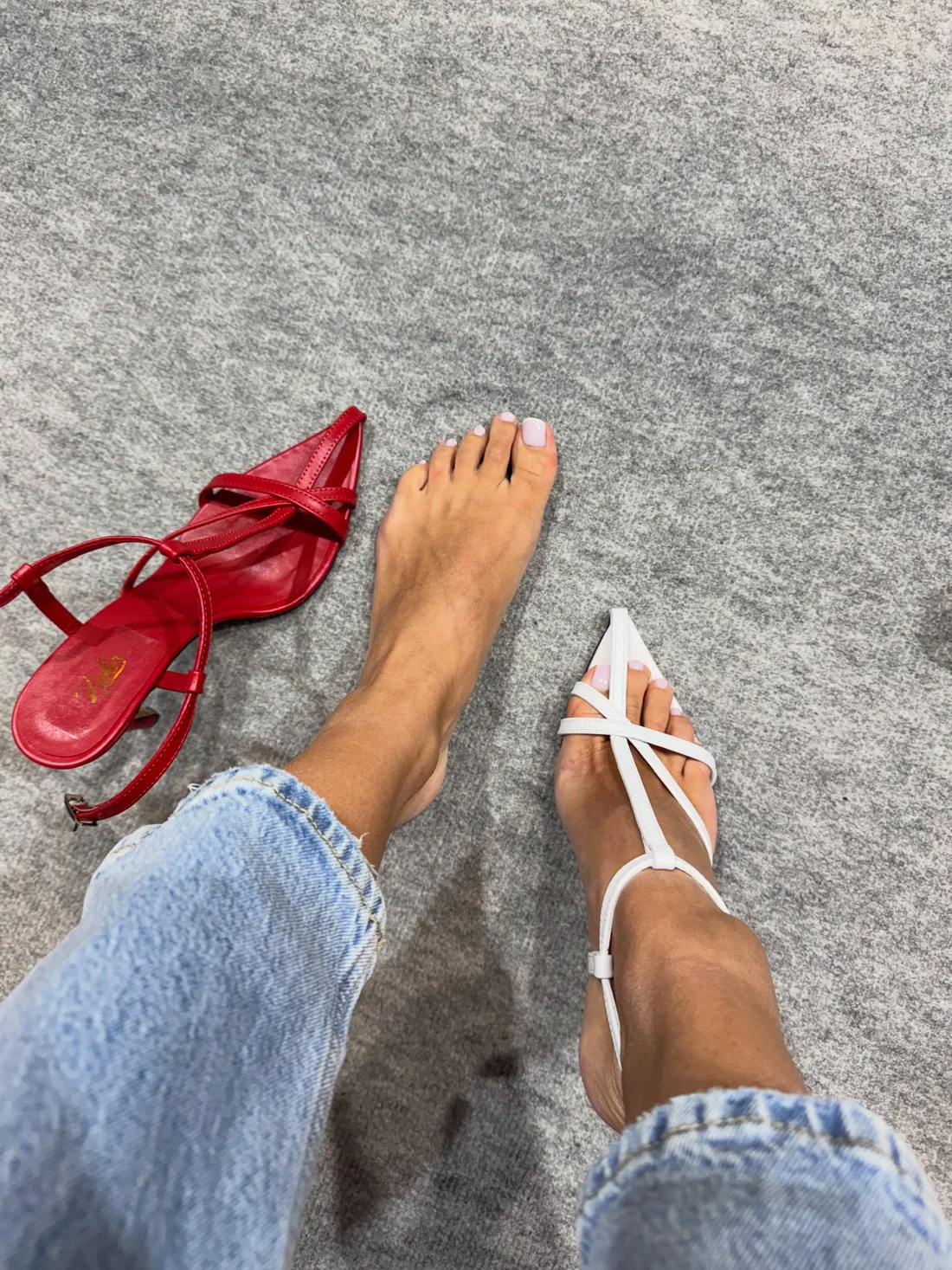 Pointed-toe stiletto heels