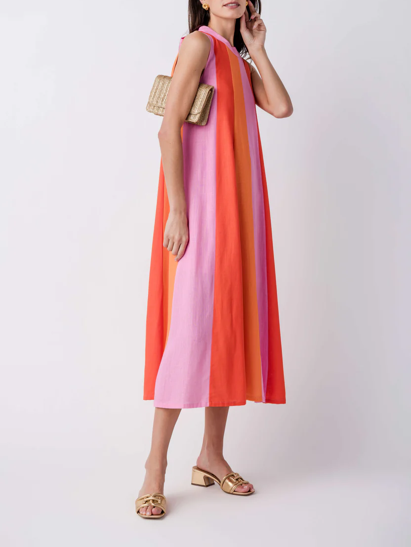 Colorblock Midi Dress