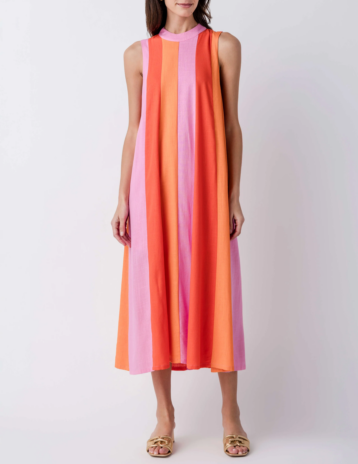 Colorblock Midi Dress