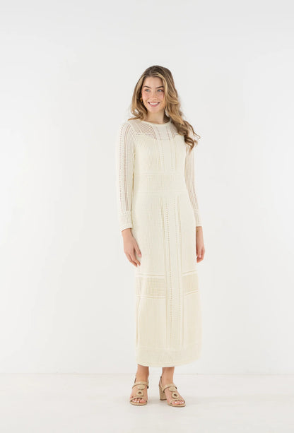 Openwork knit skirt