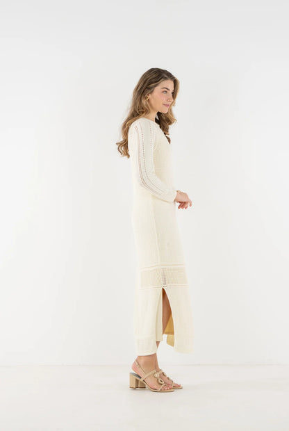 Openwork knit skirt