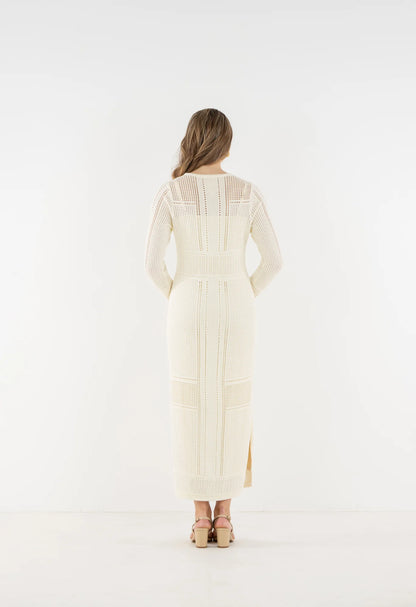 Openwork knit skirt