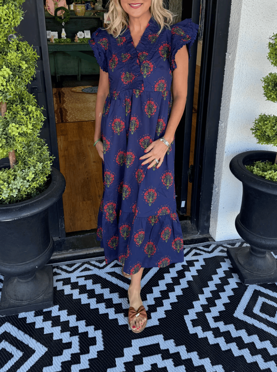Walton Dress - Navy