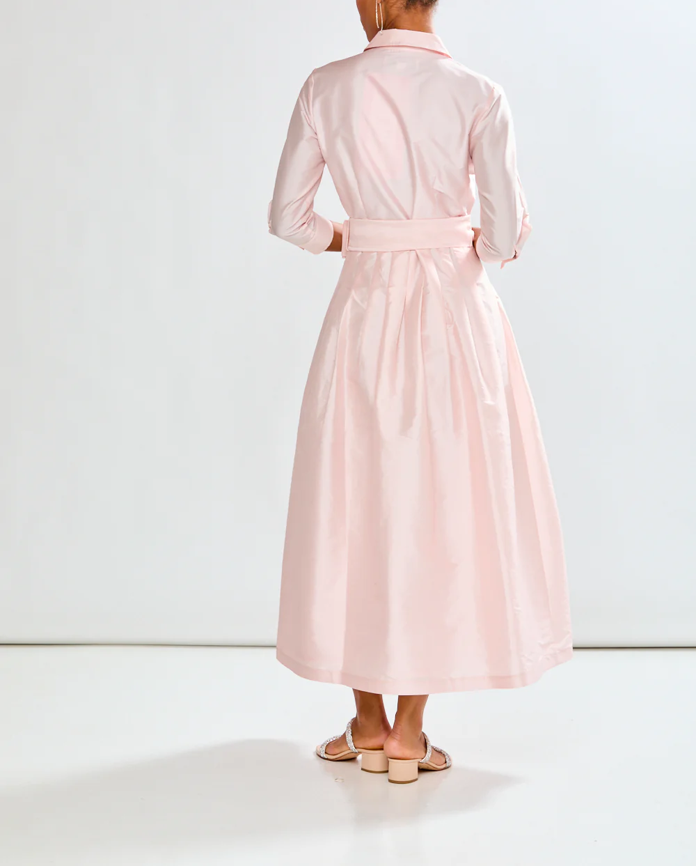 Long-Sleeved Belted Dress