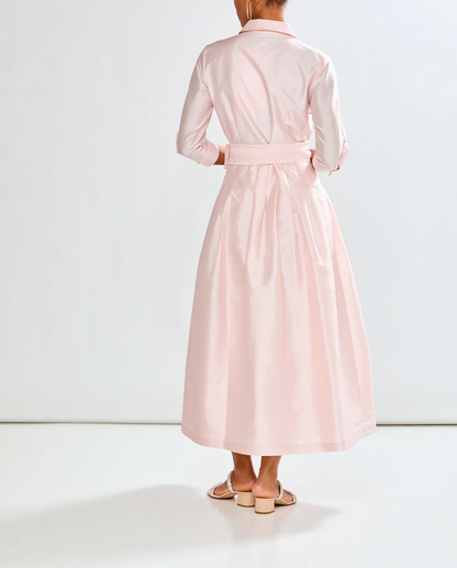 Long-Sleeved Belted Dress
