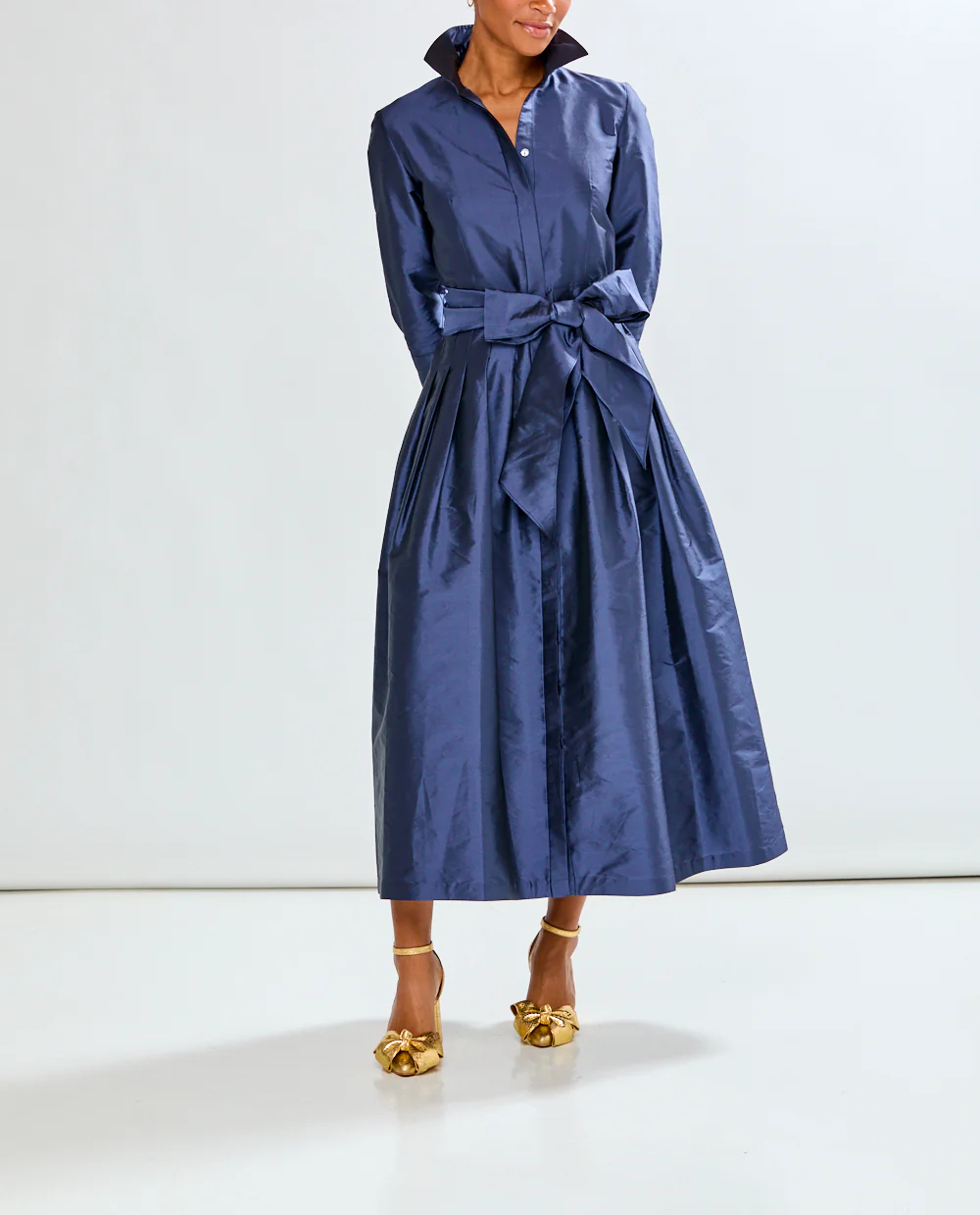 Long-Sleeved Belted Dress