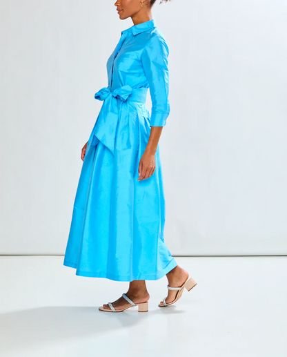 Long-Sleeved Belted Dress
