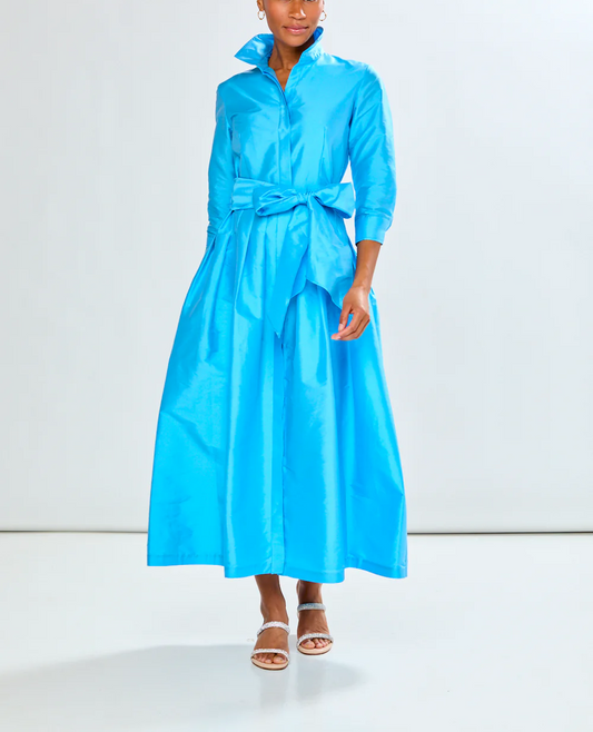 Long-Sleeved Belted Dress