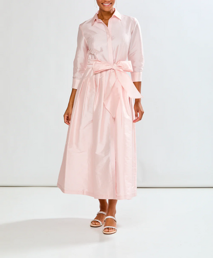 Long-Sleeved Belted Dress