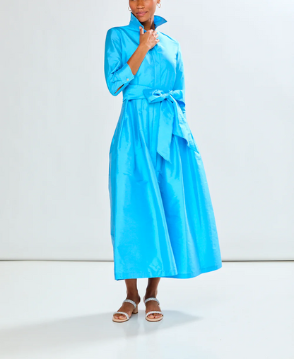 Long-Sleeved Belted Dress