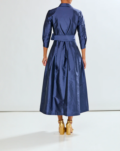 Long-Sleeved Belted Dress
