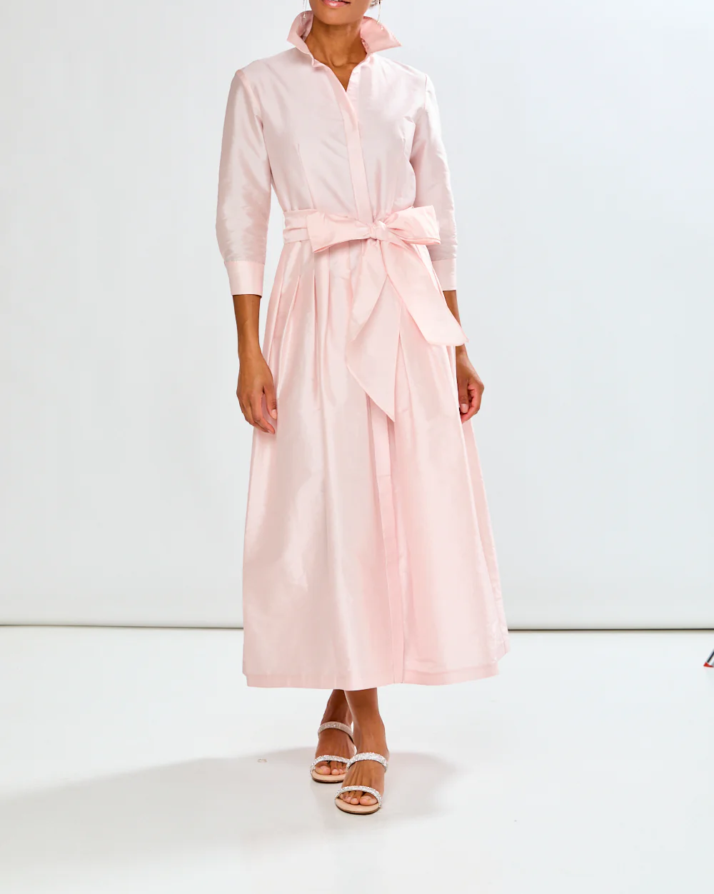 Long-Sleeved Belted Dress