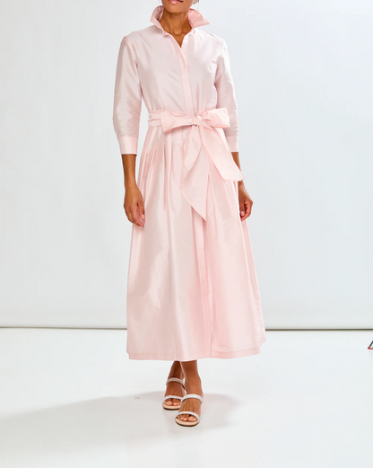 Long-Sleeved Belted Dress