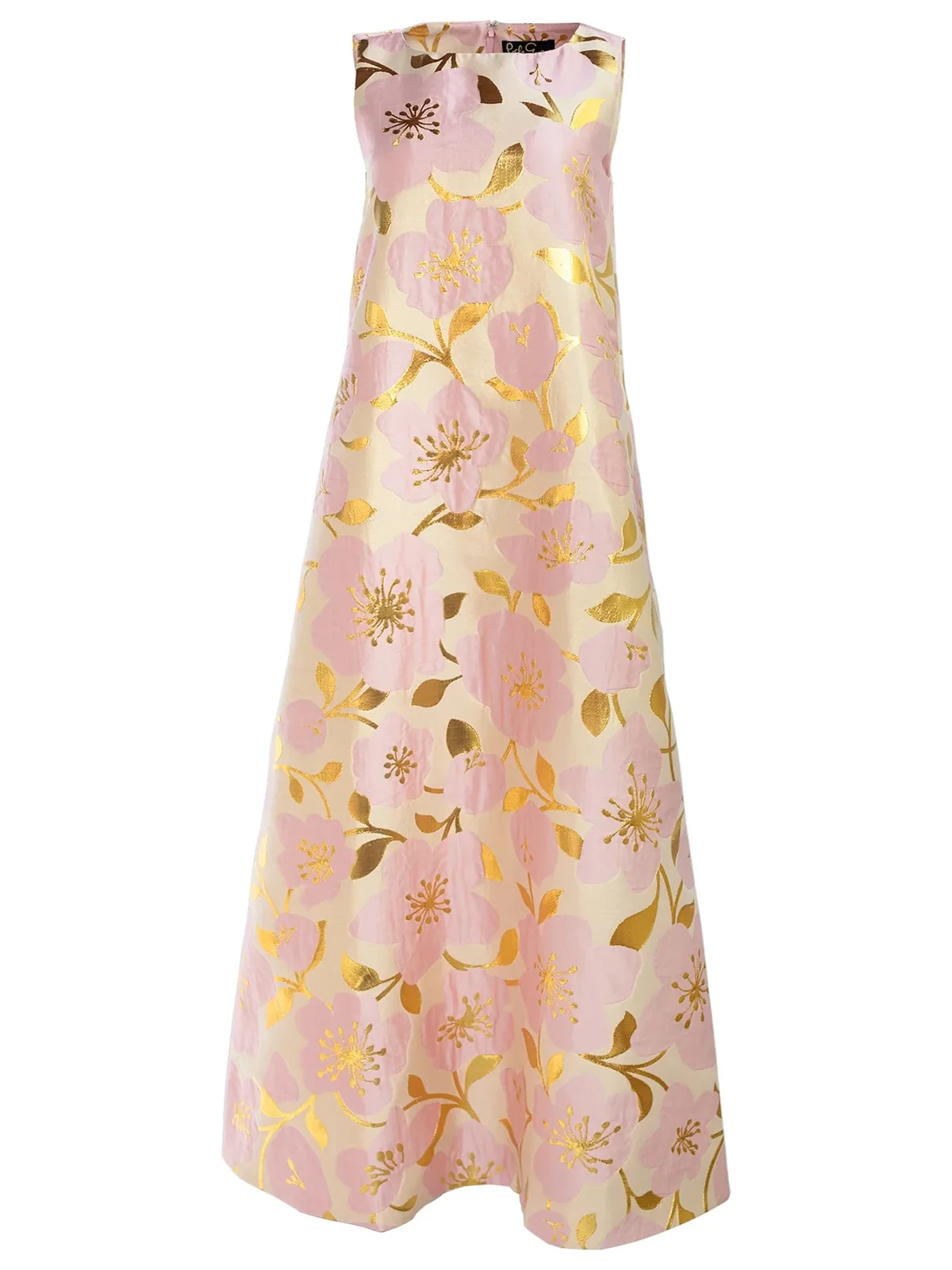 Printed Sleeveless Satin Dress
