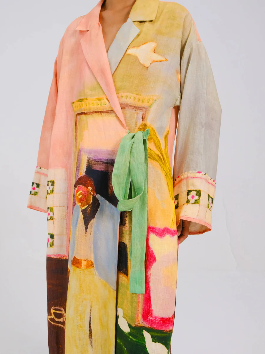 Multicolored Printed Duster Dress
