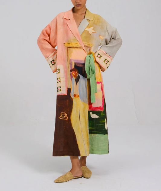 Multicolored Printed Duster Dress