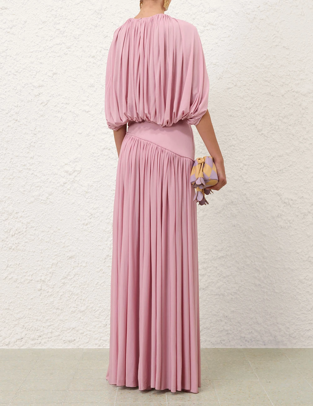 Elegant Sheer Pleated Dress Set