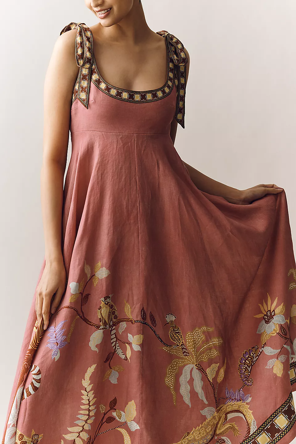 Linen Ballet Midi Sundress