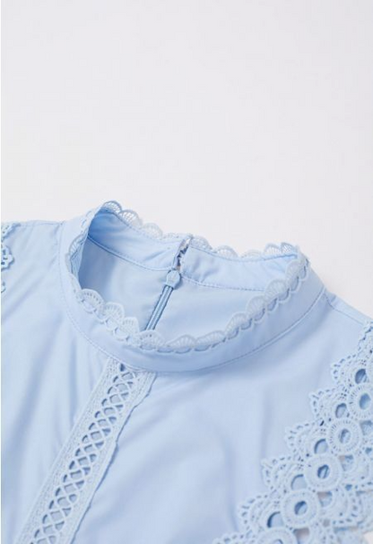 Elegance Lace Panelled Sleeveless Dress