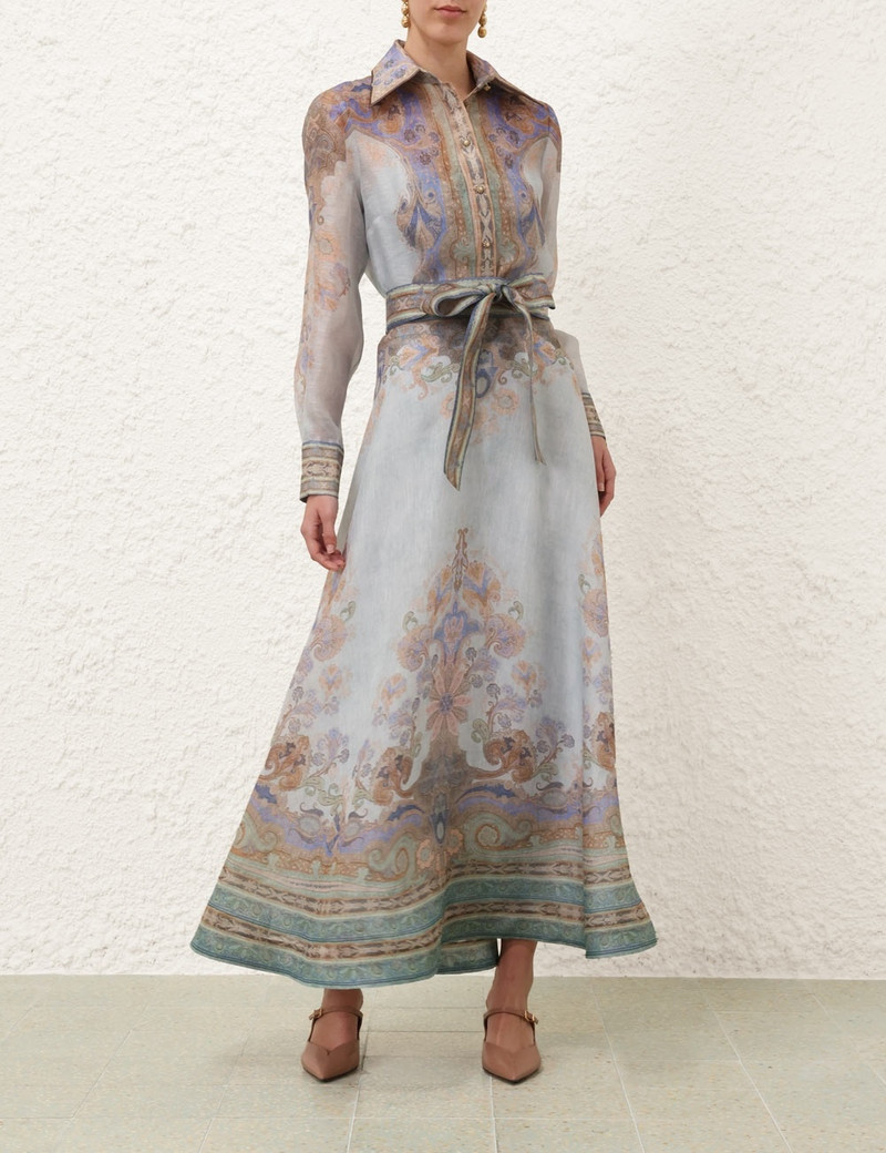 Elegant Printed Lace-Up Two-Piece Set