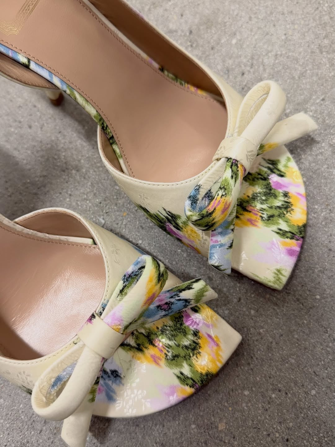 Abstract-Printed Sandals