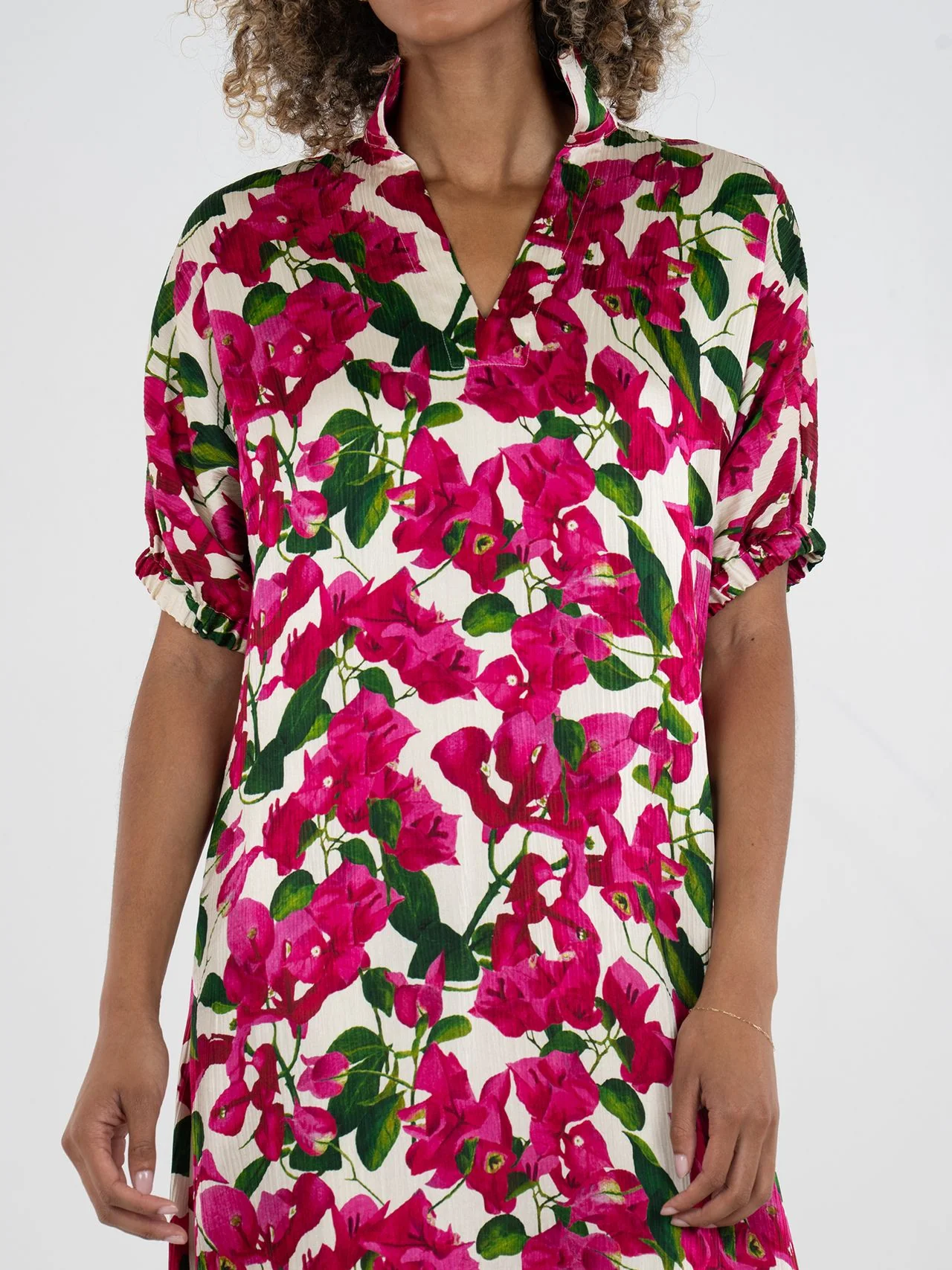 Poppy-print maxi dress
